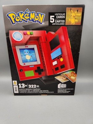 Mega Pokemon Kanto Region Pokedex Construx  Light Up Building Set HYM37 5 cards