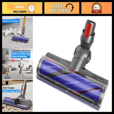 Motorbar Cleaner Head for Dyson V12 & V9 - Anti-Tangle Vacuum Brush Attachment f
