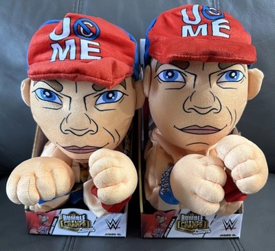 Lot of (2) WWE Rumble John Cena Fighting Puppets Plush Sound Effects Wrestling