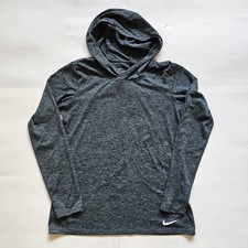 Unisex Nike DRI-FIT Sz. Small Hooded Long-Sleeve Shirt Athletic Running Gym