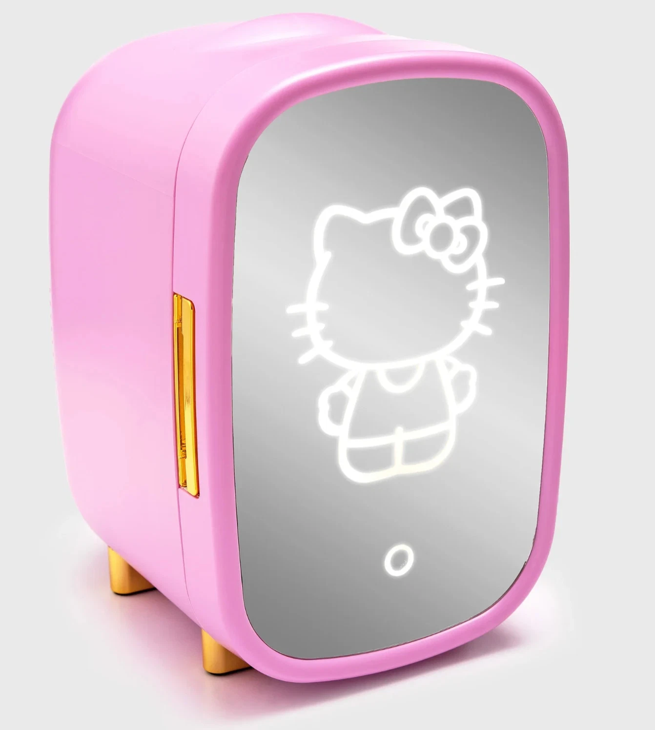 Sanrio Hello Kitty Beauty Fridge Thermoelectric Cooler Light-Up LED Mirror, Pink