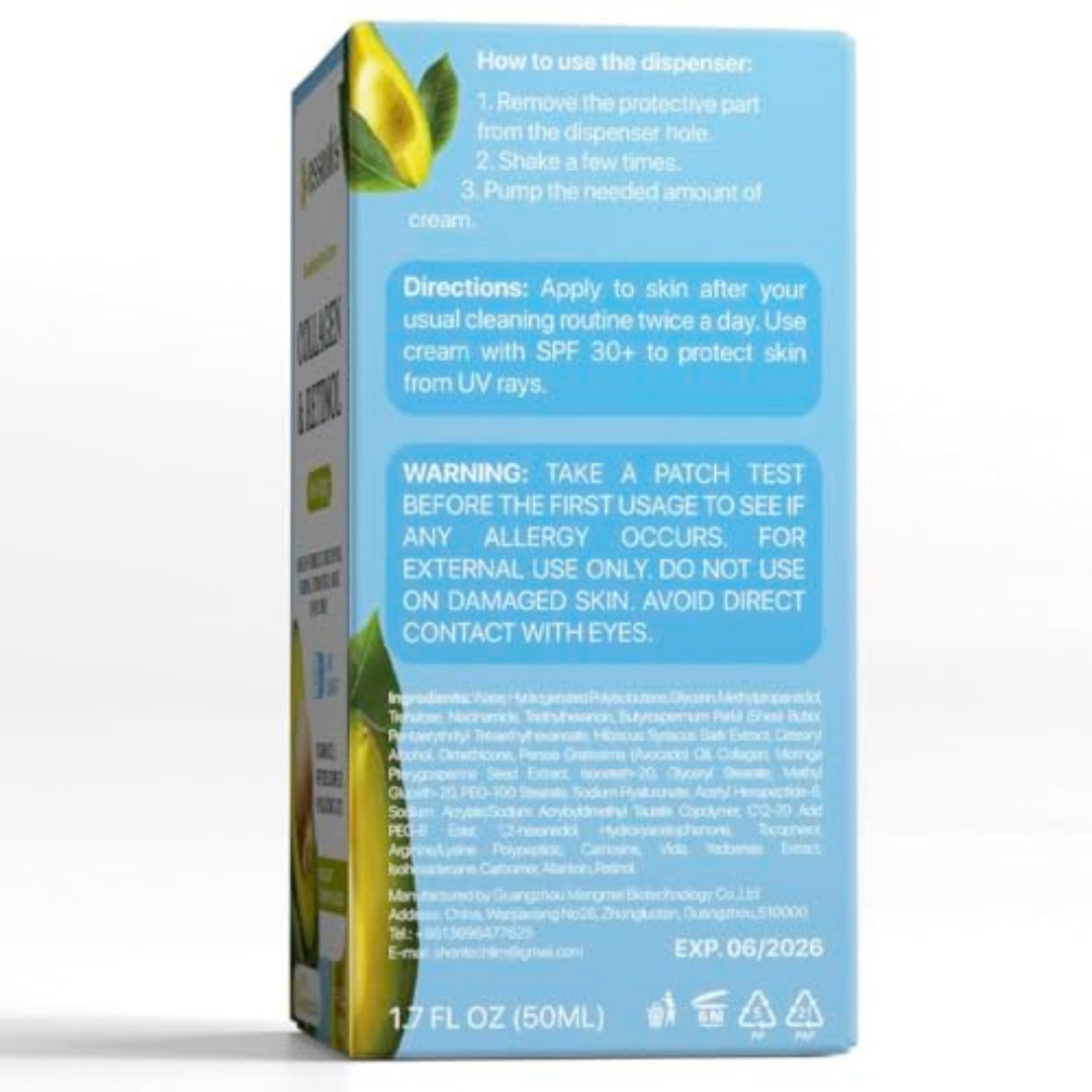 Face Moisturizer Collagen Cream, anti Aging Face Cream with Retinol Hyaluronic A