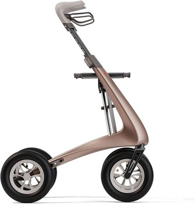 byACRE Carbon Overland/All Terrain Carbon Rollator, Bentley Brown