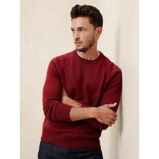 NWT Banana Republic Factory Cozy Essential Sweater in Red Cognac sz Medium