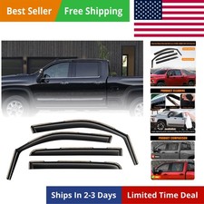 in-Channel Window Rain Guards 2020-2025 Silverado/Sierra 2500HD/3500HD Crew Cab