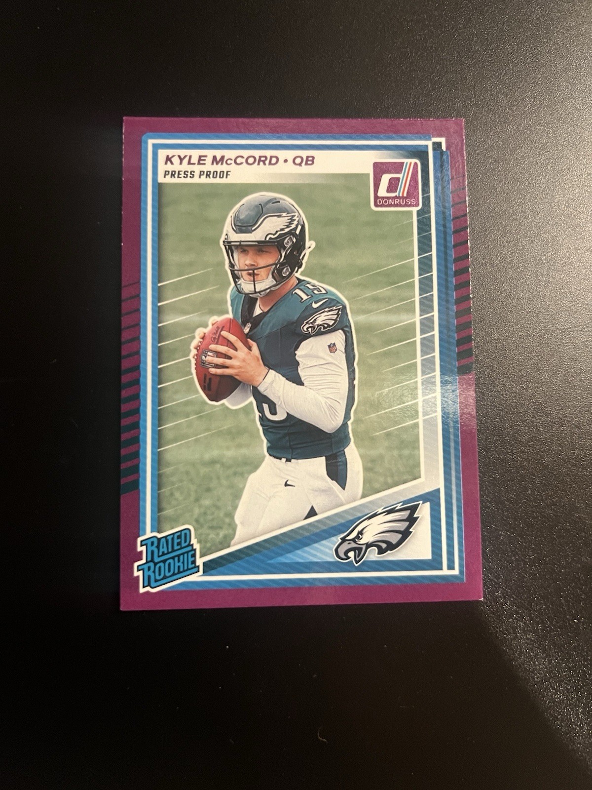 2025 Panini Donruss - Rated Rookie Kyle McCord #325 Purple Press Proof (RC)