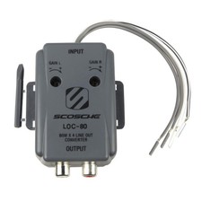 Scosche LOC80 Line Output Converter - 2 Channel High/Low RCA 2 Channel, Gray