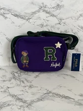 Polo Ralph Lauren Patched Preppy Hampton Polo Bear Canvas Bag Duffle Mini PWing