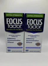 Focus Factor Extra Strength Tablets For Brain Health, 60 Count - 2 Pack