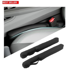 2PCS Elastic Car Seat Gap Fillers - Durable Leather  Cotton for Secure Storage