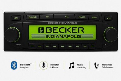 BECKER Indianapolis Autoradio Bluetooth Navi CD FORD FERRARI LANCIA ASTON JAG
