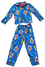 Super Mario Santa Christmas Pajama Set Boys Size 6 Yoshi Reindeer Mushroom