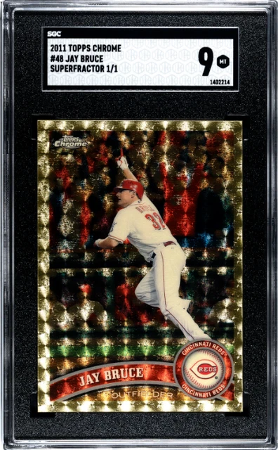 2011 Topps Chrome #48 Jay Bruce Superfractor 1/1 SGC 9 ICONIC MOMENT