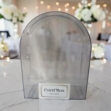 Wedding Acrylic Card Box Clear Rounded Arch Top Design 9 x 7 x 3 New