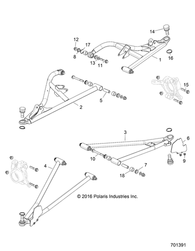 Polaris Control Arm Weld, Front, Lower, Left, 64, Velocity Blue - Picture 2 of 2