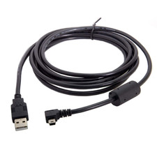 Mini USB B Type 5Pin Male Left Angled 90 Degree to USB 2.0 Male Data Cable with