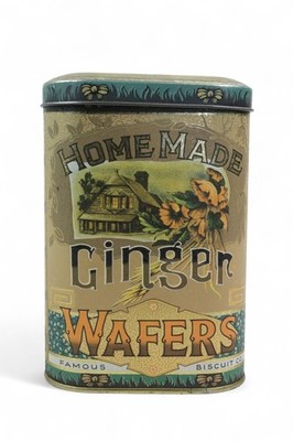 #629 Keksdose Wafers Ginger Hand Made Blechdose, 15cm