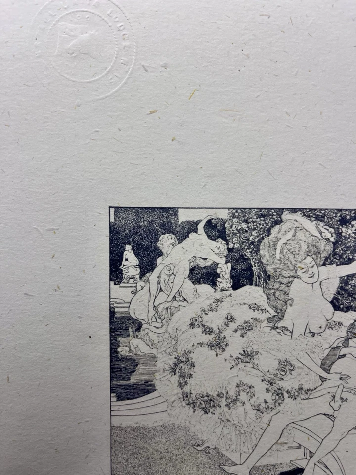 Erotischer Kunstdruck von Franz von Bayros - „Die Lust des Knaben“ von 1894 - Bild 2 von 3