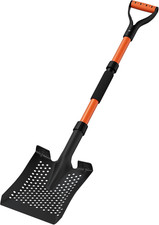 Beach Sand Scoop Shovel 42'' for Metal Detecting, Long-Handle Sand Sifter with E