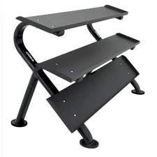 TKO (#890HDR-BK) 2-Tier / 3-Tier Shelf Dumbbell Rack