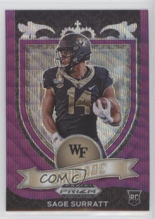 2021 Panini Prizm Draft Picks Crusade Purple Wave Sage Surratt Rookie RC 11dm
