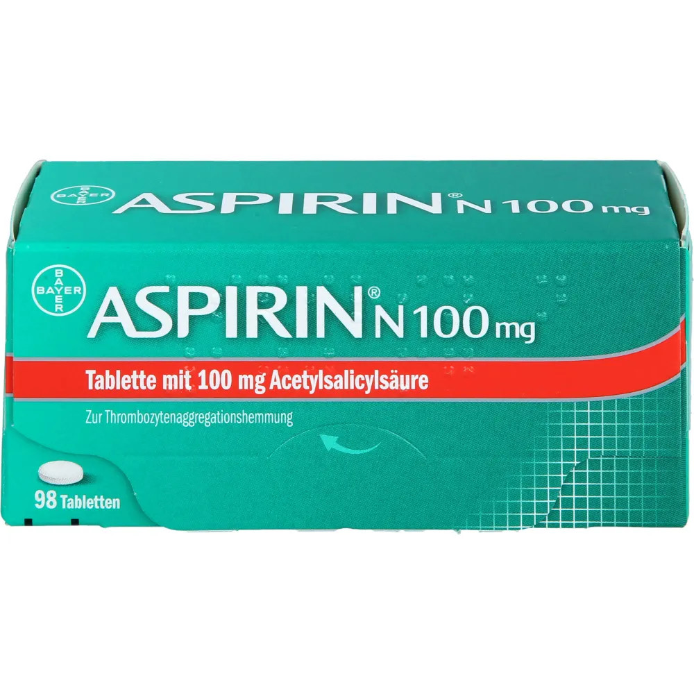 ASPIRIN N 100 mg Tabletten 98 St PZN 05387239