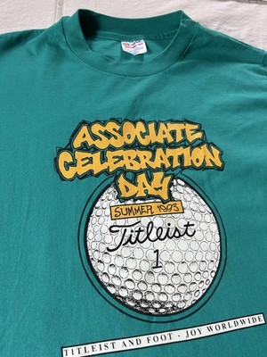スコッティキャメロンT-Shirt Green Titleist Script Rare Titleist Vintage T Shirt Golfing 1993 Employee Event Single