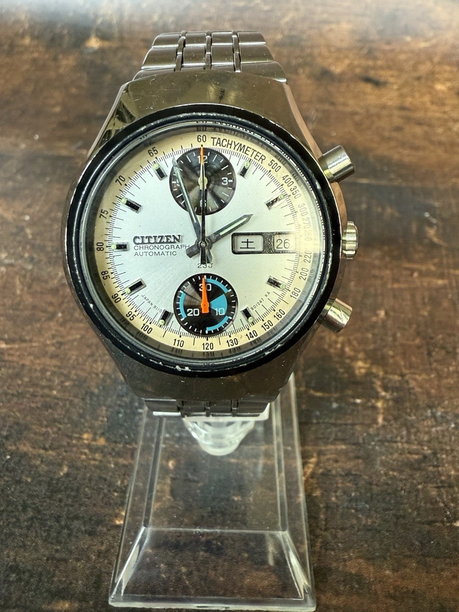 Vintage Citizen Challenge Timer Chronograph 4-901037 TA Panda Automatic Watch View 4