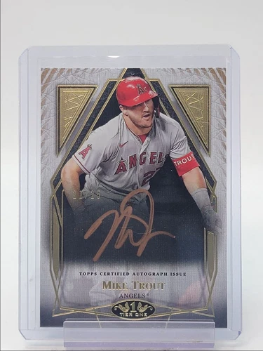MIKE TROUT 2022 TOPPS TIER ONE BRONZE INK AUTOGRAPH ANGELS AUTO /25 Q3312