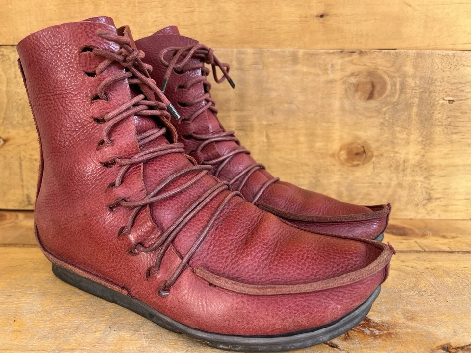 Trippen Fashion Platform Medival Comfort Leather Red Chunky Size EU 37| US 7 - Image 3 of 4