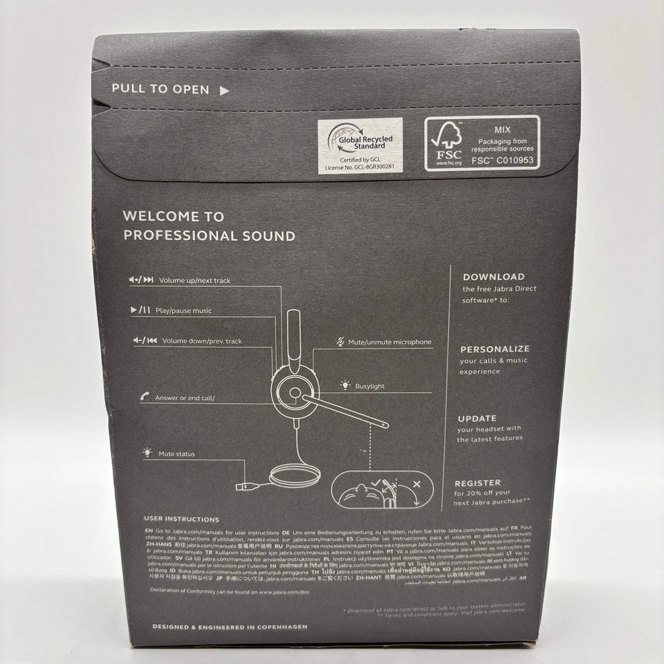 New Jabra Evolve 2 30se Corded Headset Black HSC141 - Image 2 of 4