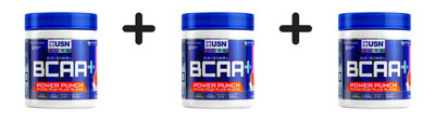 3 x USN BCAA Power Punch (400g) Watermelon (108,32 EUR/kg)