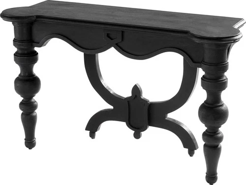 Lacroix Slate Black Hand-Carved Console Table - Picture 4 of 6