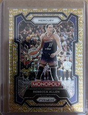 2024 Panini Prizm Monopoly WNBA Rebecca Allen #18 Gold Shimmer /500