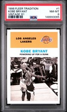1998 FLEER TRADITION VINTAGE '61 #1 KOBE BRYANT PSA 8