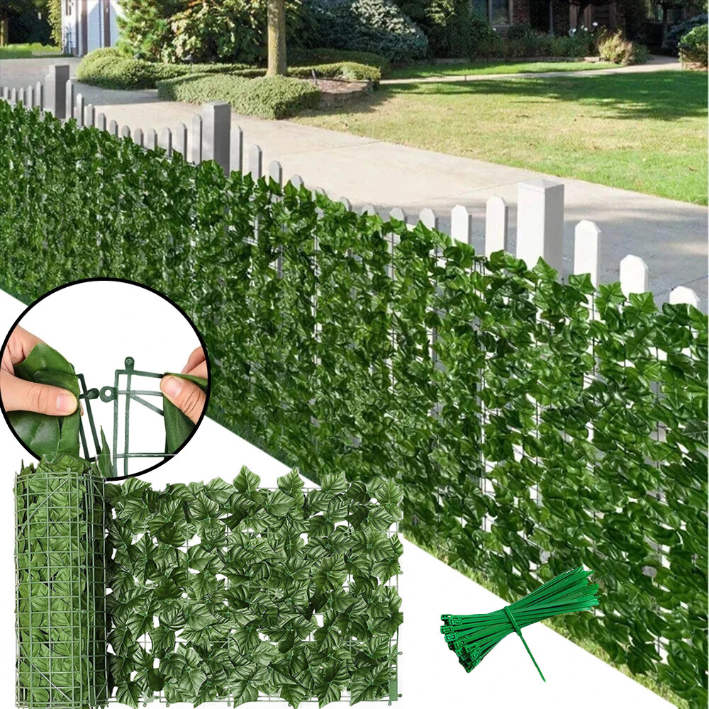 3M/6M Sichtschutzhecke Windschutz Efeu Sichtschutz Balkonverkleidung  Bltterzaun | eBay.de