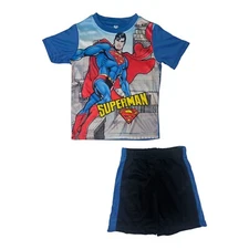 Superman Boys Blue & Black  2-PC  Short Set  Size 4, 5, 6, 7