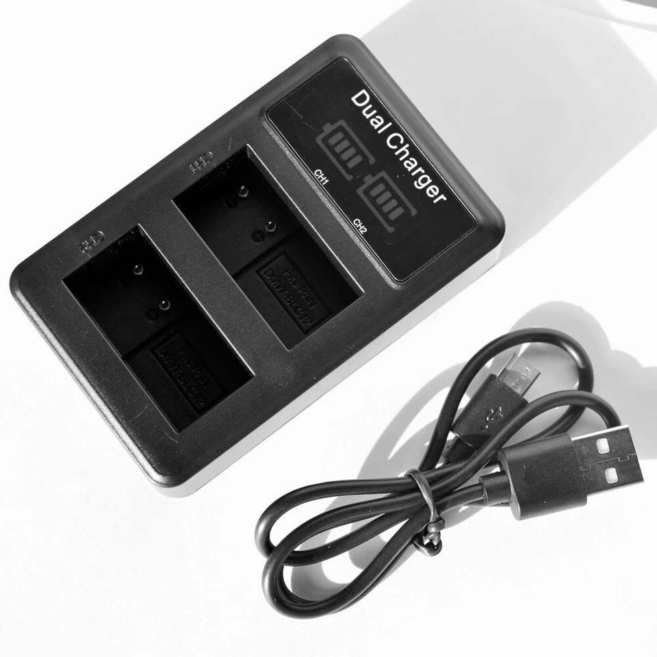 Cargador USB delgado para batería Panasonic DMW-BLC12 DMW-BLC12E DMW-BLC12PP BLC12 Foto 3 de 4