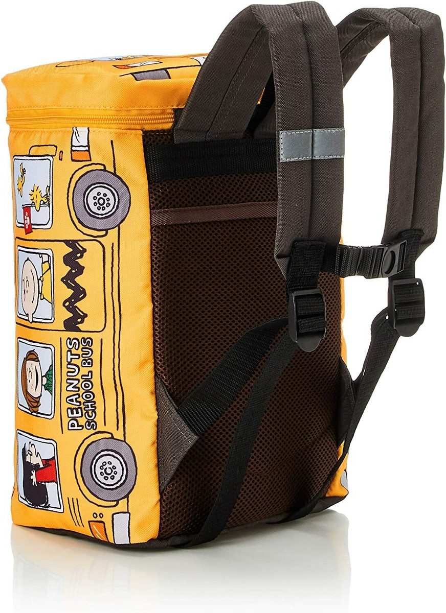 RARE PEANUTS SNOOPY Square Backpack for kids School bus ver