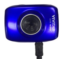 VIVITAR HIGH DEFINITION ACTION CAMERA DVR783HD BLUE WITH CASE AND ACCESSORIES