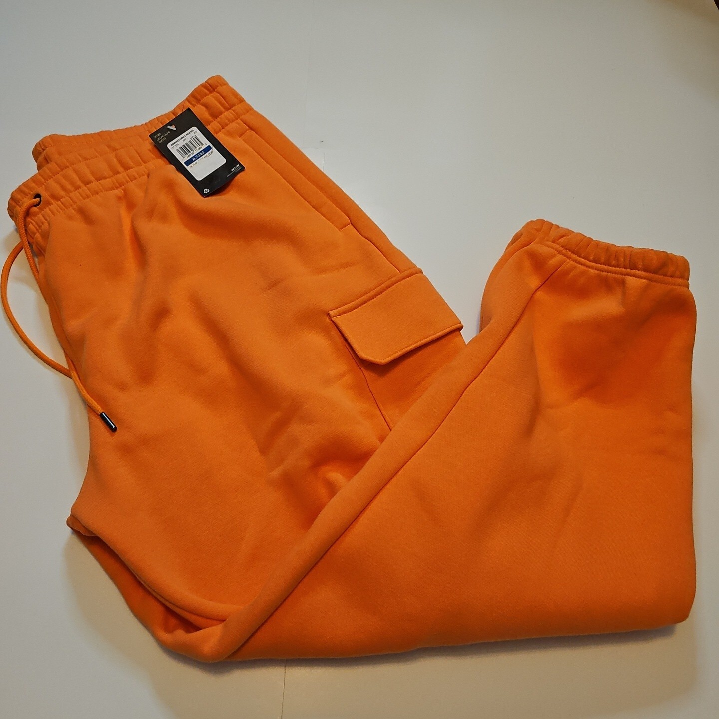 NWT Under Armour Playback Essential Fleece Cargo Pants Orange Women's
