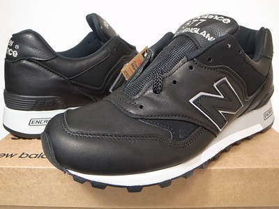 new balance black leather
