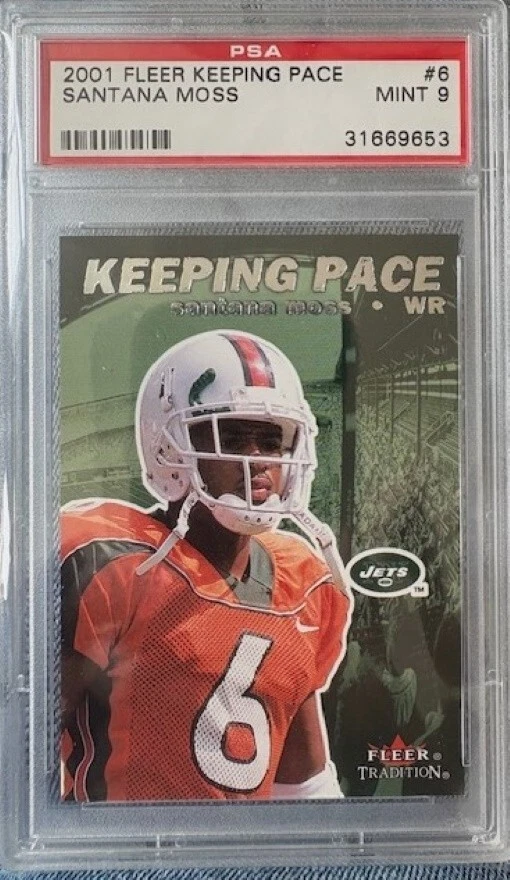 Santana Moss Fleer Tradition Keeping Pace #6 Base