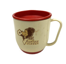Vintage Tommee Tippee Sippy Cup Weighted Bottom 1960's Child's Drinking Cup Bear
