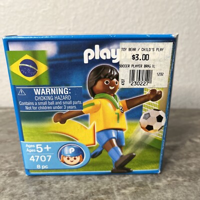 Playmobil Soccer 4707 BRAZIL Football Player 2005 Complete With Box