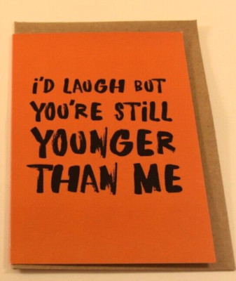 Paperchase Geburtstagskarte orange lustig Humor groß Geburtstagskarte