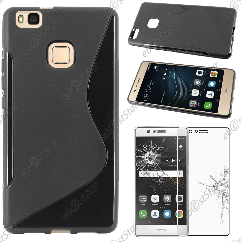 Coque silicone gel S-Line Huawei P9 Lite + protection verre 9H