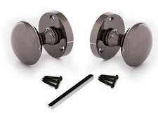 Chrome or Black Nickle Round Internal Door Knobs SETS Mortice Door Handles