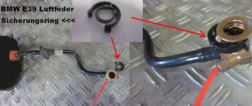 BMW E39  E53  Luftfeder Niveau Sicherungsring Klammer   Originale Spangen 2x - Bild 4 von 4