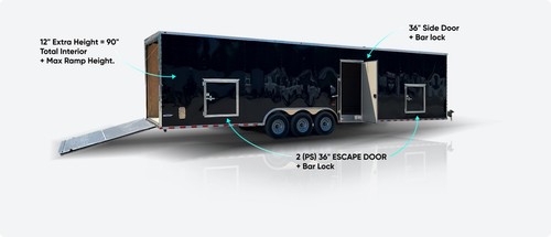 NEW 2024 8.5 X 36 ENCLOSED RACE CARGO CAR HAULER TRAILER W/OPTIONS COMPOSITE - Picture 6 of 23